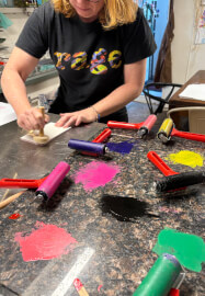 Lino Print Gift Tag Class