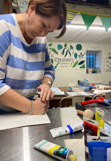 Lino Printed Napkins Class