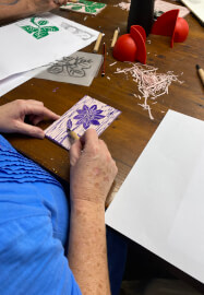 Lino Printed Napkins Class