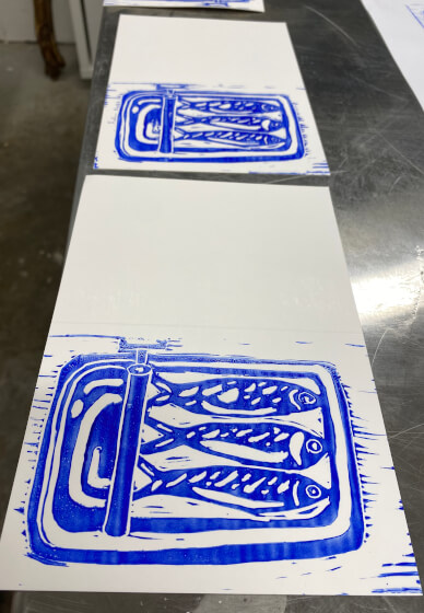 Lino Printed Napkins Class