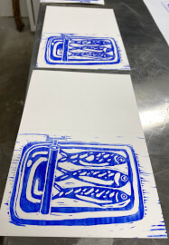 Lino Printed Napkins Class