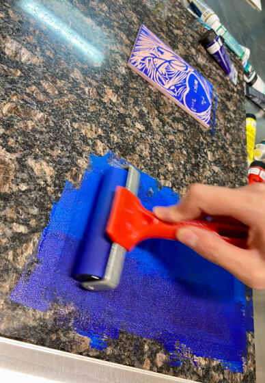 Lino Printed Napkins Class