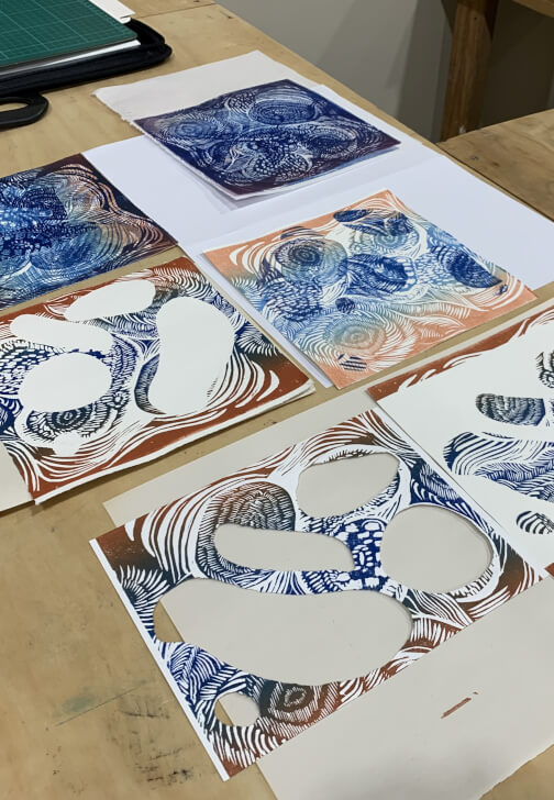 Linocut Printing with Stencils Workshop