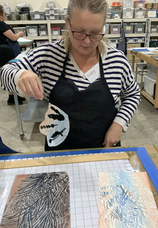 Linocut Printing with Stencils Workshop
