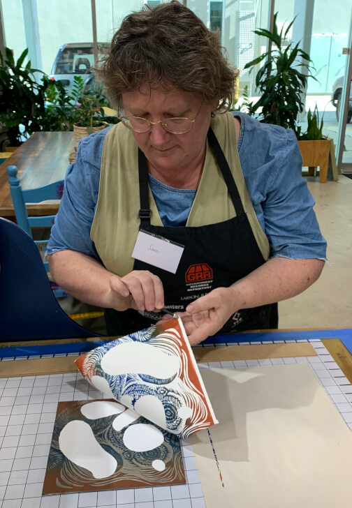 Linocut Printing with Stencils Workshop
