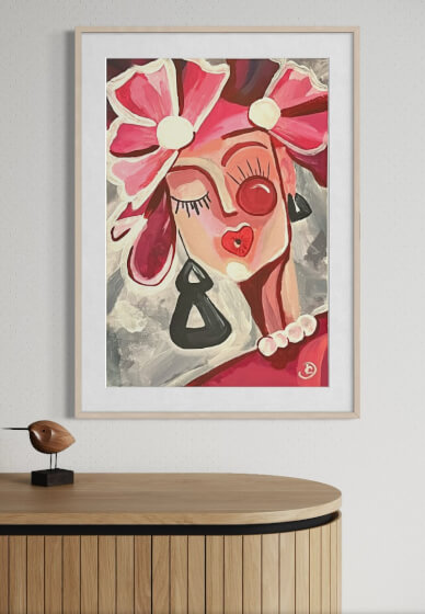 Whimsical Portraits Paint and Sip Class