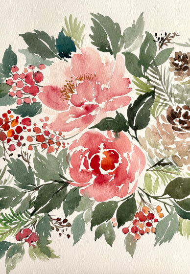 Loose Watercolour Flower Painting Class