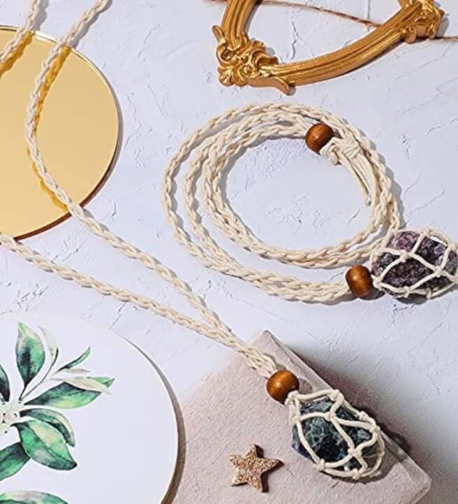 Macrame and Crystals Class: Crystal Key Ring and Necklace