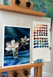 Magnolia and Banksia - Water Mixable Oil Painting Workshop
