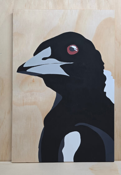 Magpie Painting Class for Beginners