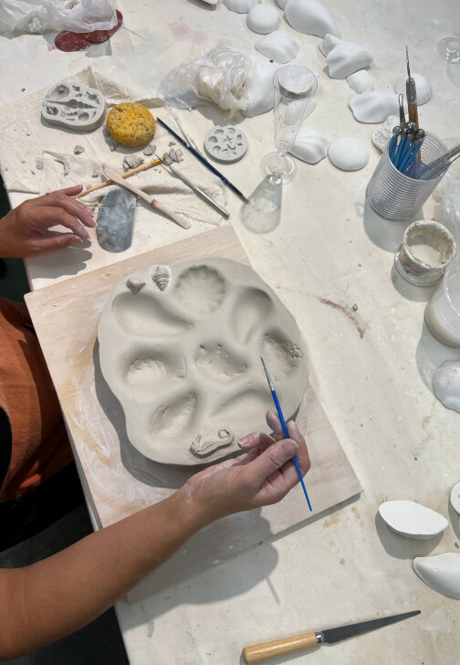 Make an Oyster Platter: Hand-Building Pottery Class