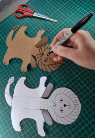 Make Paper Sculptures for Kids: Crocodiles, Lions and Elephants