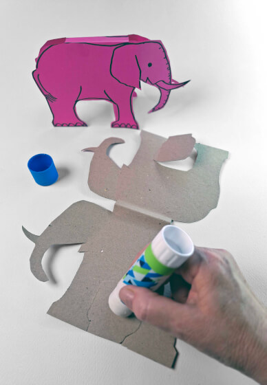 Make Paper Sculptures for Kids: Crocodiles, Lions and Elephants