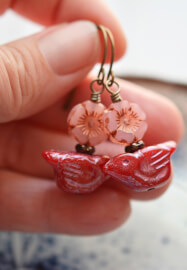 Make Your Own Beaded Earrings Kit and Workshop - Pink