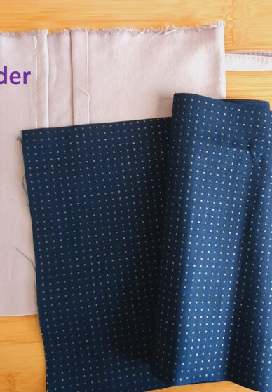 Making a Sashiko Organiser Pouch Navy