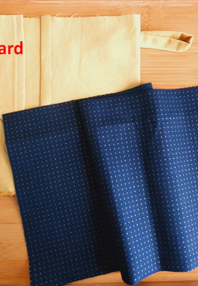 Making a Sashiko Organiser Pouch Navy
