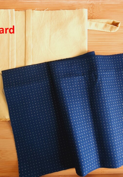 Making a Sashiko Organiser Pouch Navy