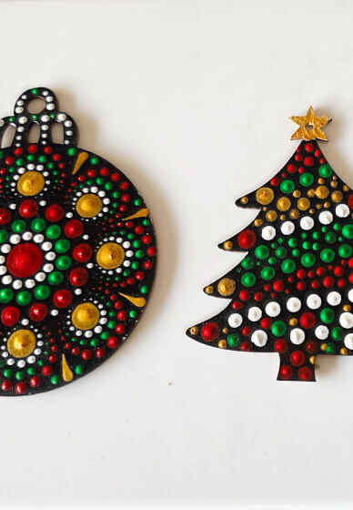 Mandala on Christmas Ornament Painting Workshop
