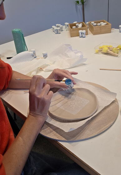 Mandala Plate Making Pottery Class