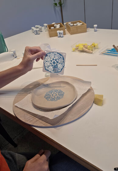 Mandala Plate Making Pottery Class