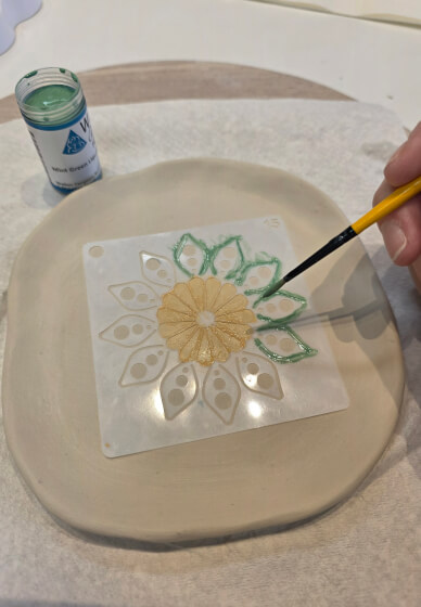 Mandala Plate Making Pottery Class