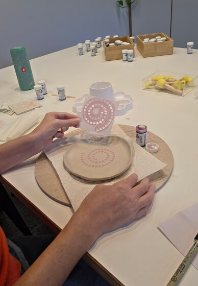 Mandala Plate Making Pottery Class