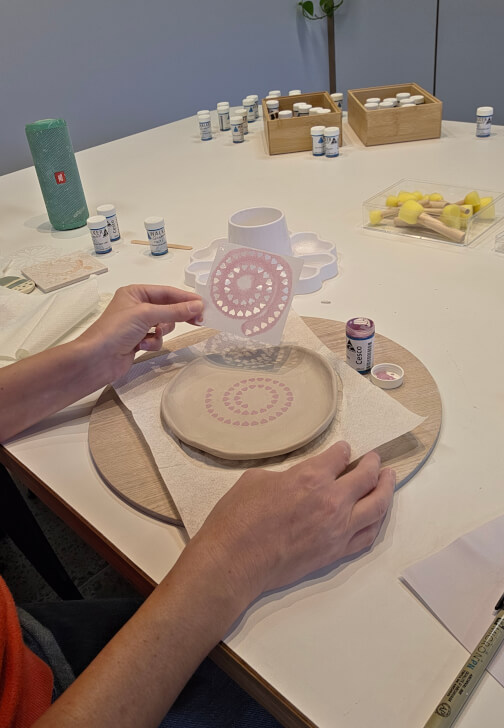 Mandala Plate Making Pottery Class
