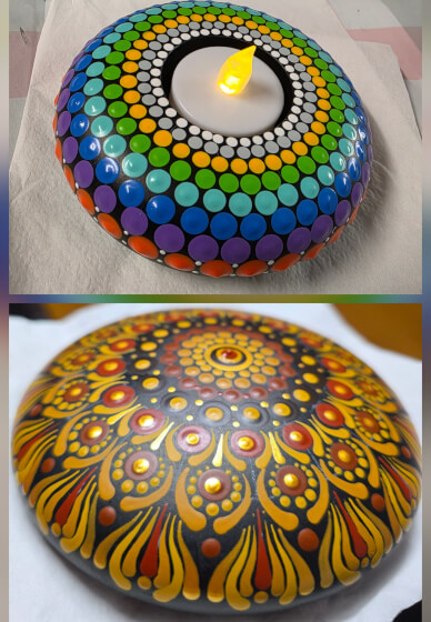 Mandala Stone or Candle Holder Painting Workshop