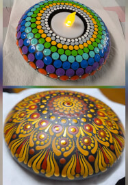 Mandala Stone or Candle Holder Painting Workshop