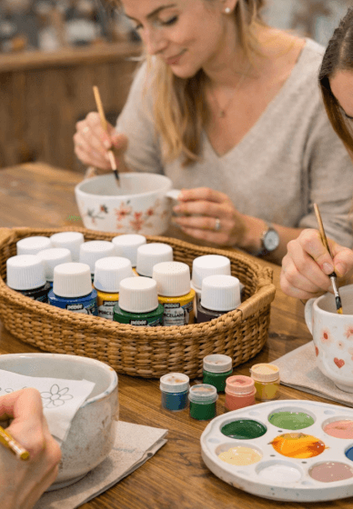 Matcha and Ceramic Painting Experience