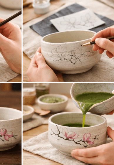 Matcha and Ceramic Painting Experience