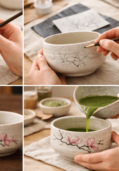 Matcha and Ceramic Painting Experience