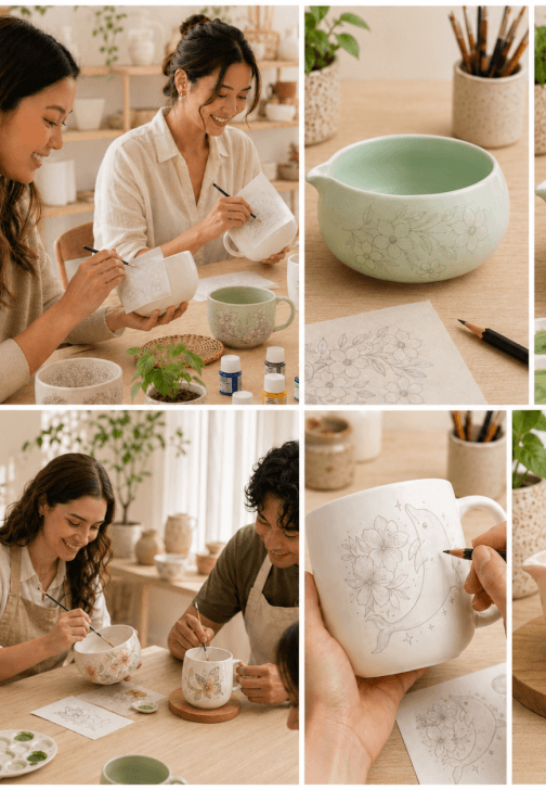 Matcha and Ceramic Painting Workshop