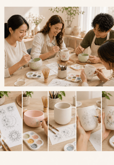 Matcha and Ceramic Painting Workshop