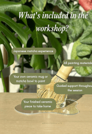 Matcha and Ceramic Painting Workshop