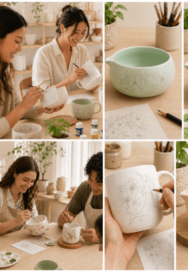 Matcha and Ceramic Painting Workshop
