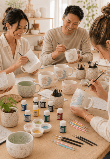 Matcha and Ceramic Painting Workshop