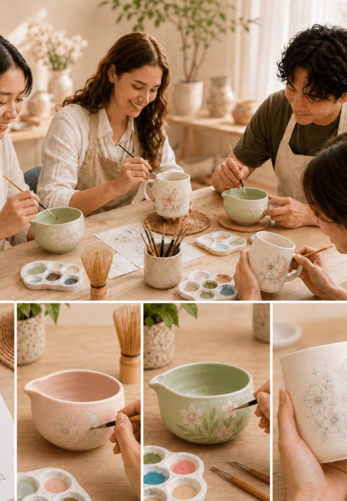 Matcha and Ceramic Painting Workshop: Toowoomba