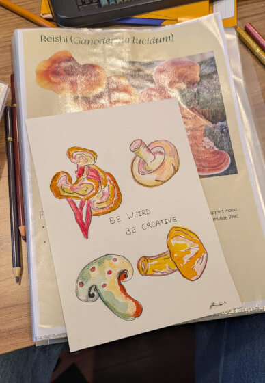 Medicinal Mushroom Art Workshop for Stress Support