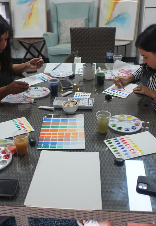 Meditation and Landscape Watercolour Painting Class