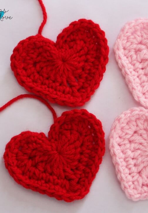 Mindful Crochet Love Hearts for Mother's Day