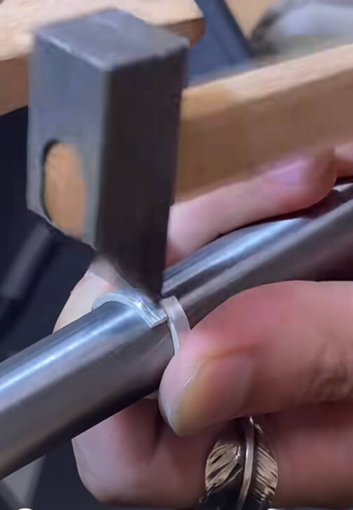 Mindful Hammered Silver Ring Workshop, Kid and Couple Friendly