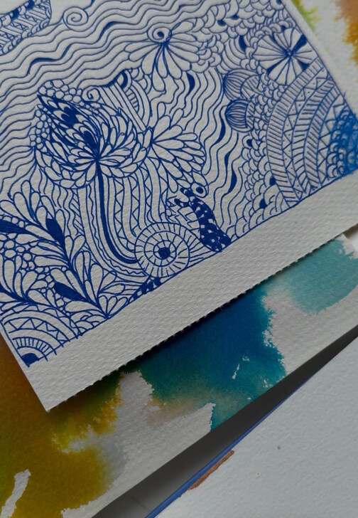 Mindful Watercolour and Zendoodle Workshop with Sound Healing