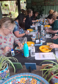 Mini Mosaic Bird Bath Workshop