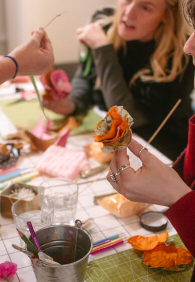 Mini Paper Flower Bouquet Workshop