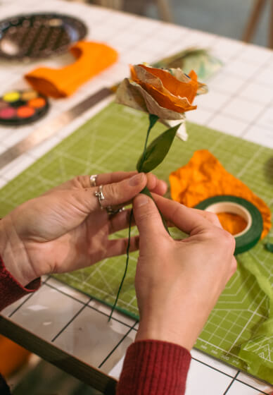Mini Paper Flower Bouquet Workshop