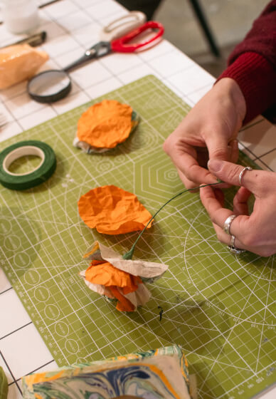 Mini Paper Flower Bouquet Workshop