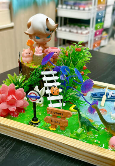 Miniature Wonderland Workshop with Crystal Resin Finish