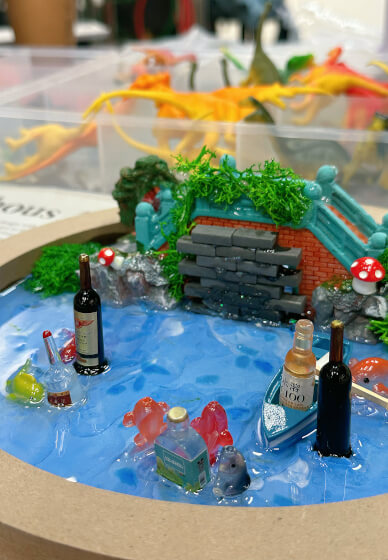 Miniature Wonderland Workshop with Crystal Resin Finish