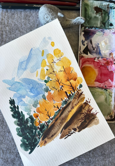 Minimalist Watercolour Landscape Painting Workshop